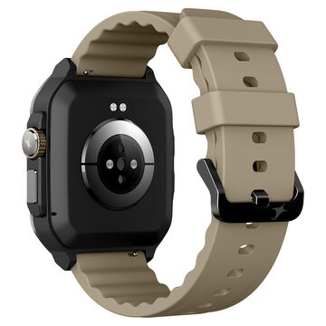 Fastrack Active Pro with 4.69 cm AMOLED Display and AOD, Functional Crown, BT Calling Rugged Smartwatch with Khaki Strap