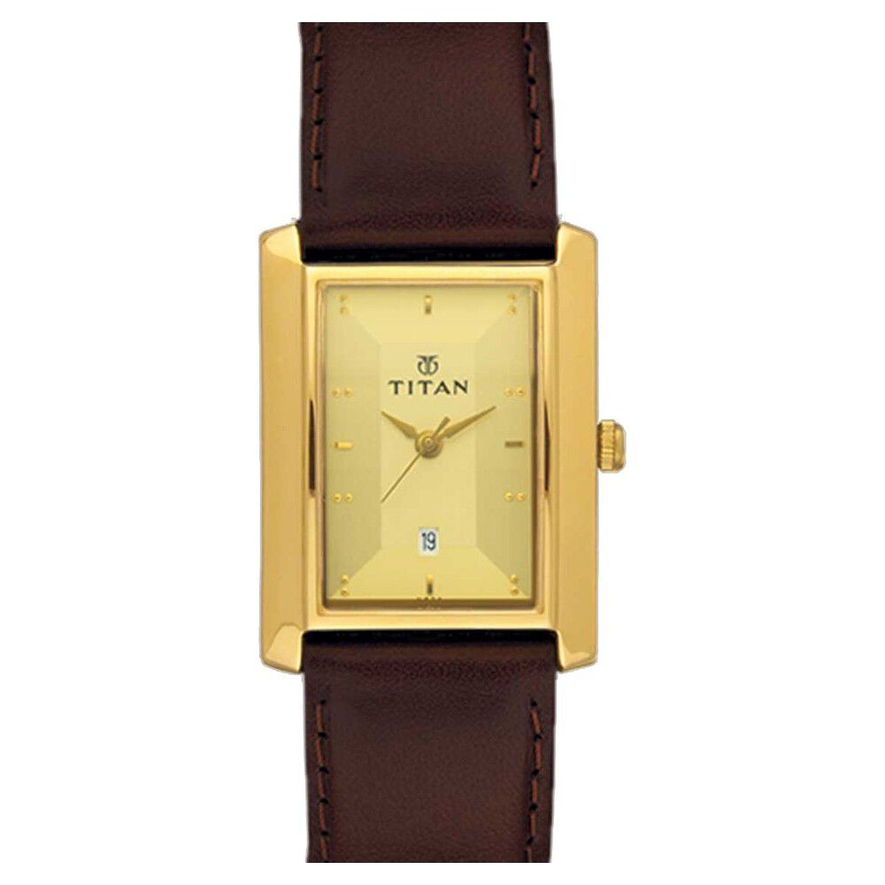 Buy Online Titan Dial Chronograph Leather Strap Watch for Men