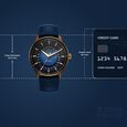 Titan Stellar Analog with Earth Disc and Blue Dial Blue Leather Strap Watch for Men - image number 3