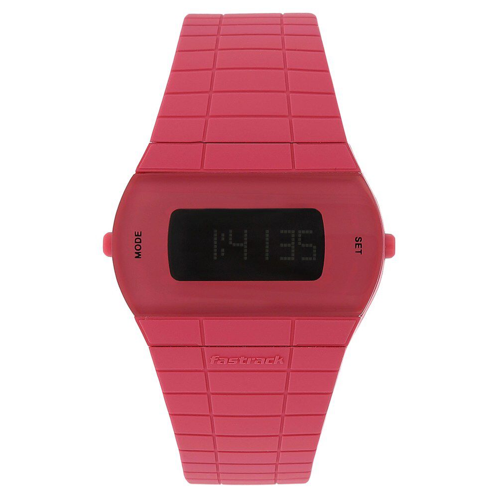 Buy Online Fastrack Digital Black Dial Silicone Strap Watch for