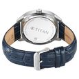 Titan Regalia Arc Analog with Day Date Second Subdial and Blue Dial Blue Leather Strap Watch for Men - image number 5