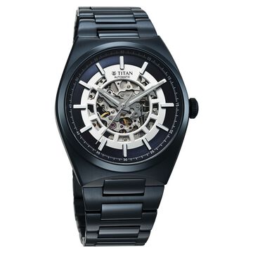 Titan Nexus Skeletal Automatic Analog with Blue Dial Blue Stainless Steel Strap Watch for Men
