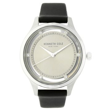 Kenneth Cole Quartz Analog Grey Dial Leather Strap Watch for Women