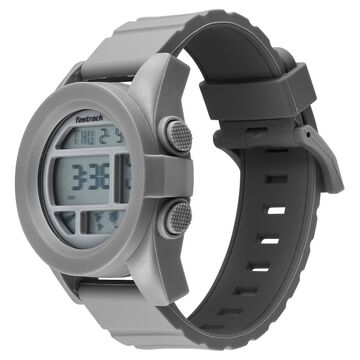 Fastrack StreetStyle Digital Grey Dial Grey Silicone Strap Watch For Guys