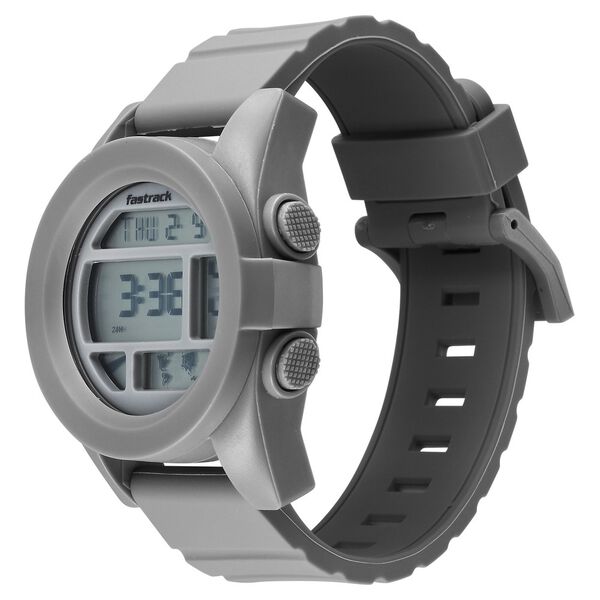 Fastrack StreetStyle Digital Grey Dial Grey Silicone Strap Watch For Guys - image number 2