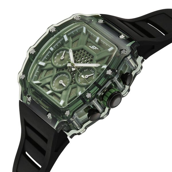 SF Maiden Voyage Sport Watch Green Dial And Black Strap Tonneau Shaped Case with Multifunction movement - image number 2