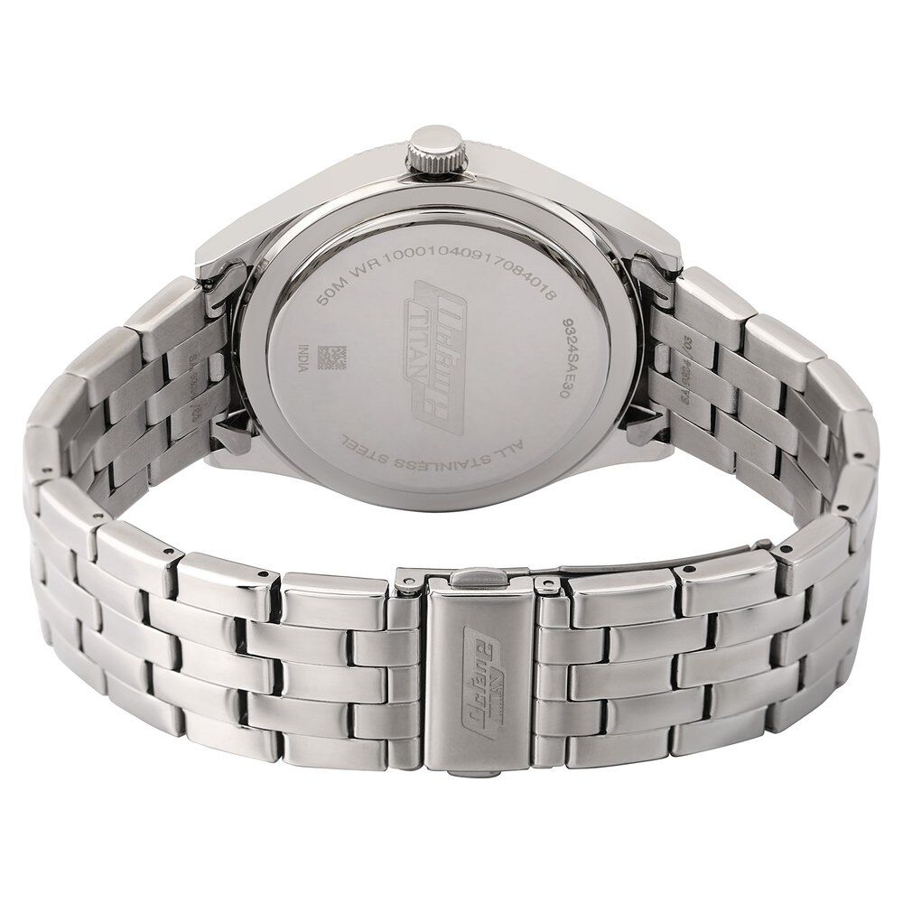 Buy Online Titan Octane Silver Dial Analog with Date Stainless Steel Strap watch for Men nl9324sm02 Titan