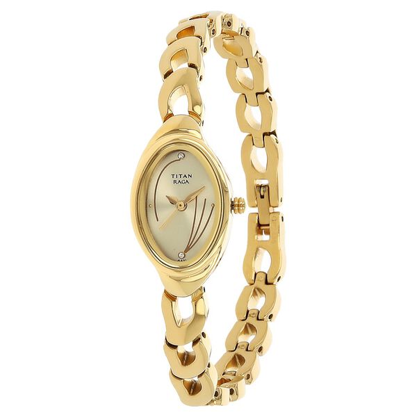Titan Raga Champagne Dial Women Watch With Metal Strap - image number 1