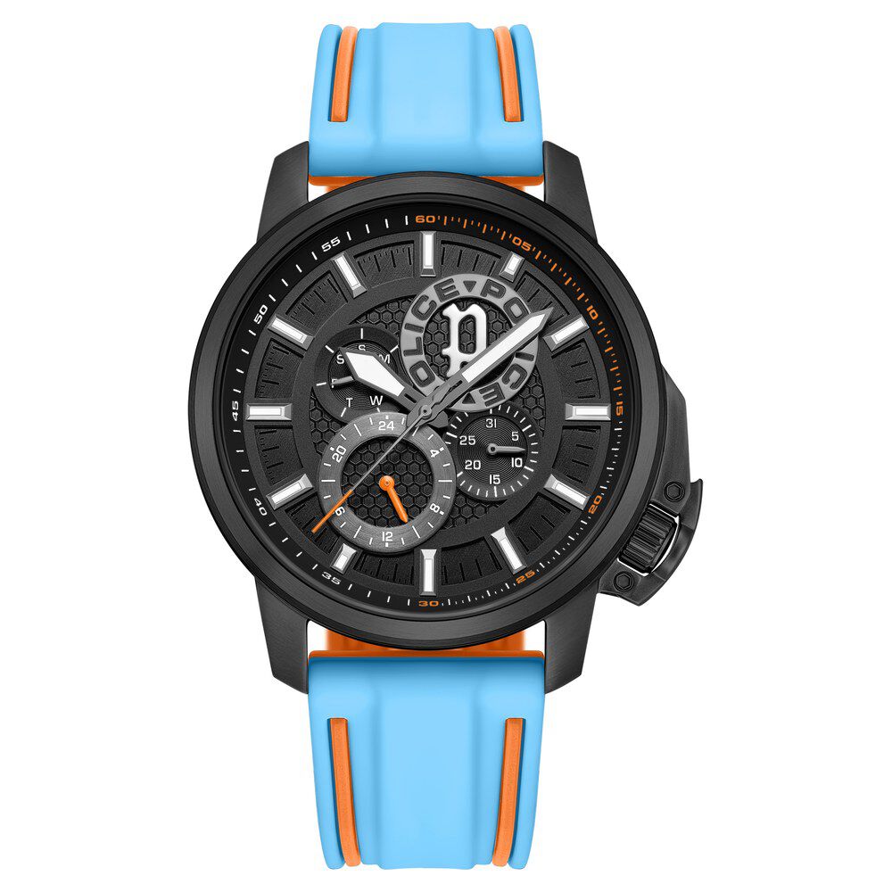 Buy Online Police Black Dial Quartz Multifunction Watch for Men