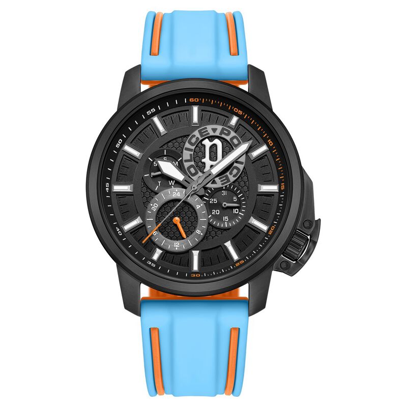 Police Black Dial Quartz Multifunction Watch for Men
