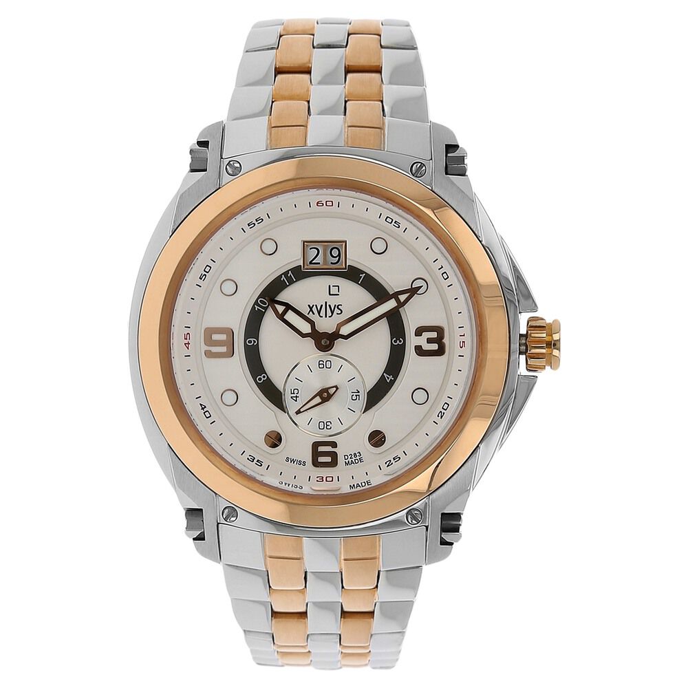 Buy Online Xylys Swiss Analog Two Toned Stainless Steel Strap and