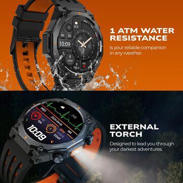 Fastrack Xtreme Adventure Smartwatch with 1.43" AMOLED Display, Dual Push Button, Dual Tone Strap, Multiple Menu Styles