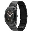 Vyb Challenger By Fastrack Quartz Analog Black Dial Black Stainless Steel Strap Watch For Guys - image number 2
