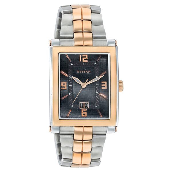 Titan Quartz Analog with Date Black Dial Watch for Men - image number 0