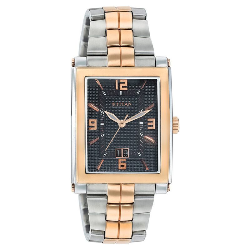Titan Quartz Analog with Date Black Dial Watch for Men