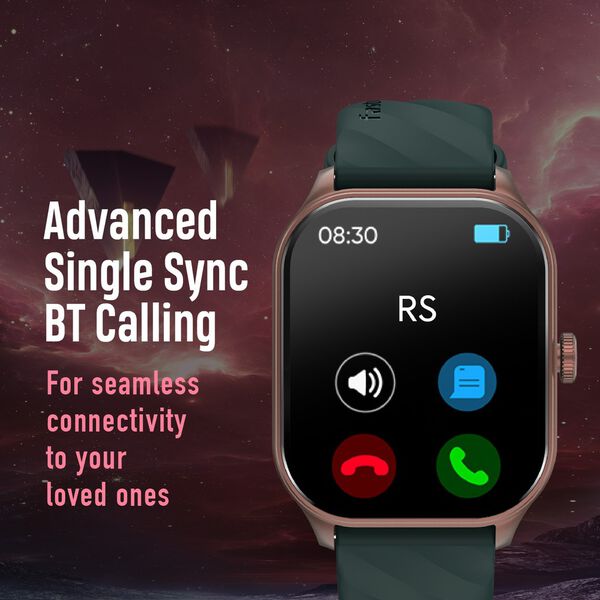 Fastrack Reflex Power|4.97 CM Super AMOLED Arched Display|410 x 502 Pixel Resolution|IP68 WR With Blue Strap - image number 2