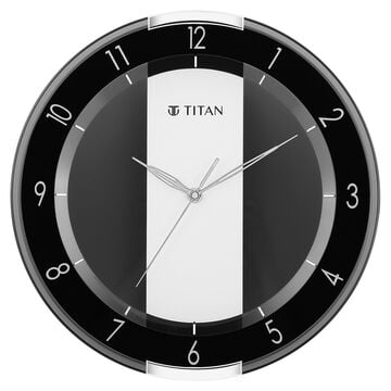 Titan Contemporary Multicoloured Wall Clock with a partly Semi-transparent Dial 33.80 x 33.80 cm (Medium Size)