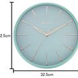 Titan Contemporary Peacock Green Wall Clock in a Matte Finish with a Textured Dial 32.5 x 32.5 cm (Medium) - image number 4