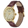 Sonata Jashn Quartz Analog Golden Dial Brown Leather Strap Watch For Men - image number 2