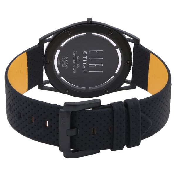 Titan Quartz Analog Black Dial Leather Strap Watch for Men - image number 3