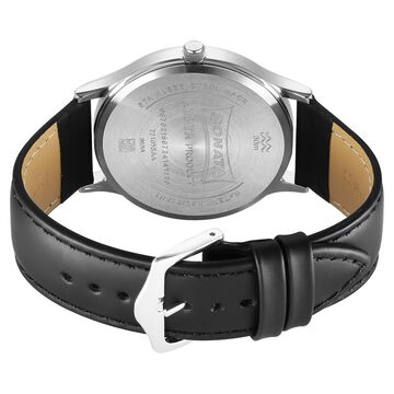 Sonata Aspire Quartz Analog Silver Dial Leather Strap Watch For Men