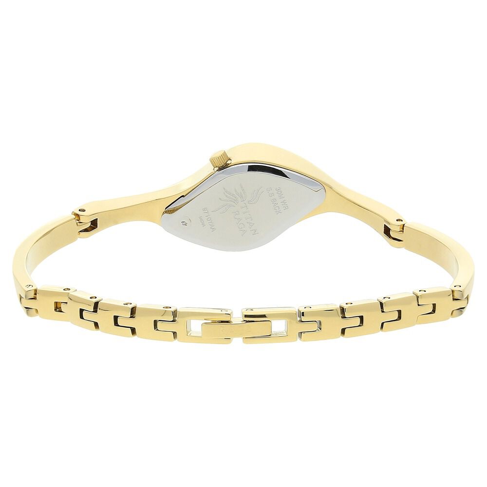 Buy Online Titan Raga White Dial Women Watch With Metal Strap nq9710ym01 Titan