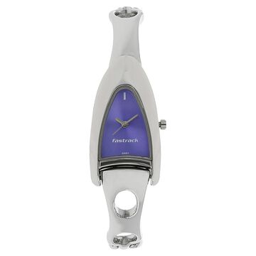 Fastrack Quartz Analog Purple Dial Metal Strap Watch for Girls