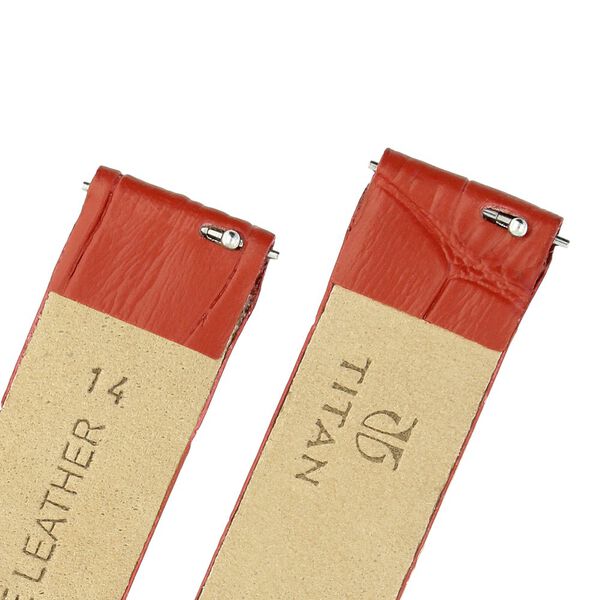 14 mm Red Genuine Leather Strap for Women - image number 4