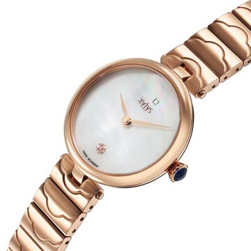 Xylys Swiss Analog Rose Gold Stainless Steel Strap Mother Of Pearl Dial Watch For Women