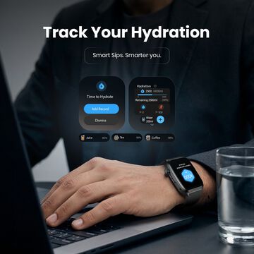 Titan Smart 4.0 Smartwatch with 1.93" AMOLED Display, Infinite AI Watch Faces, AI Voice assistant, Smart Hydration