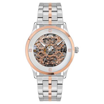 Kenneth Cole Automatic Silver Dial Stainless Steel Strap Watch for Women