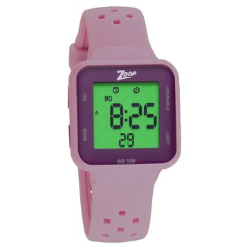 Zoop Digital Watch with Pink Dial & Pink Strap for Girls Kids, from House of Titan