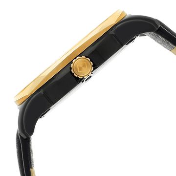 Xylys Swiss Analog with Day Date Black Leather Strap Black Dial Watch For Men