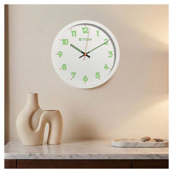 Titan Classic Wall Clock Quartz Analog White Dial Silent Sweep - 30 cm x 30 cm (Medium) - image number 0
