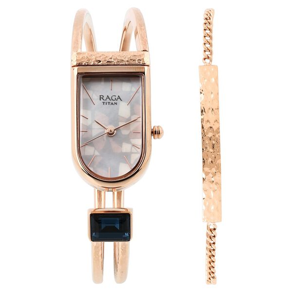 Titan Raga Espana Mother of Pearl Analog Metal Strap watch for Women - image number 0
