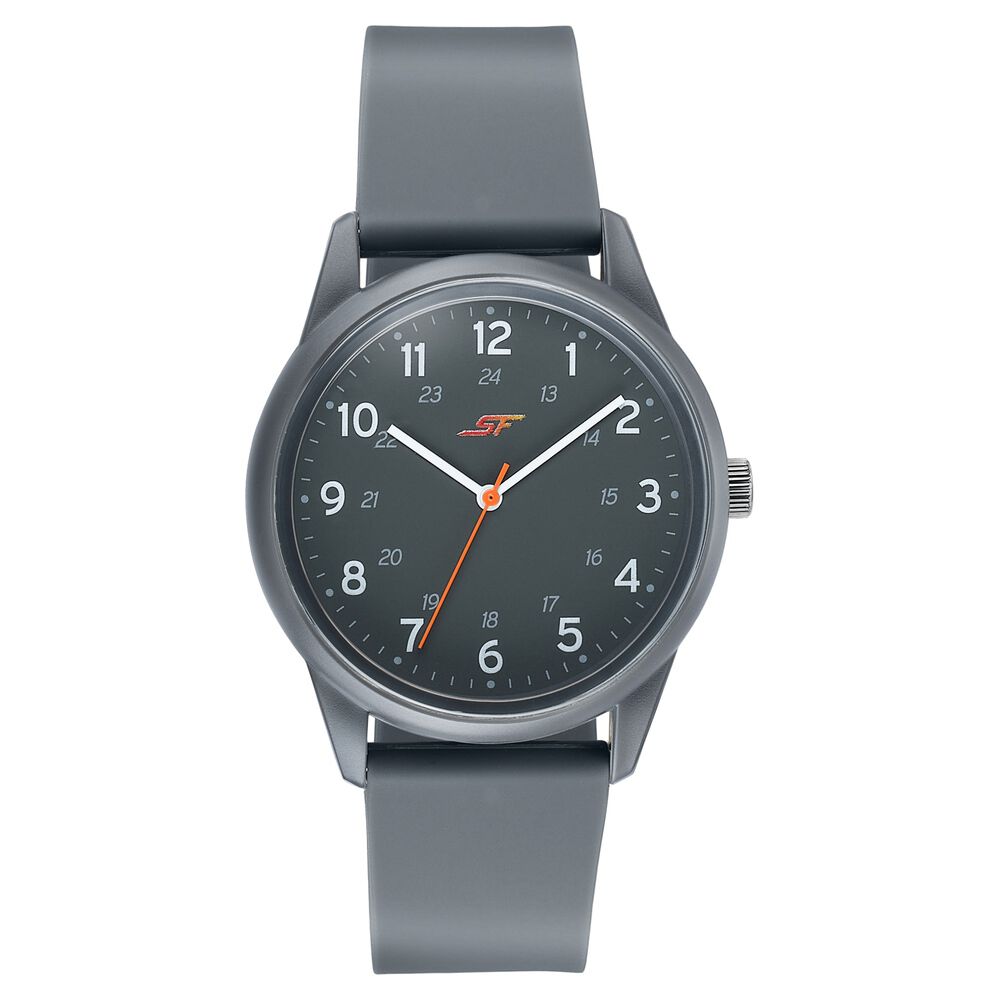 Sonata SF Field watch Quartz Analog Black Dial Grey Silicone Strap Watch For Men-image-16