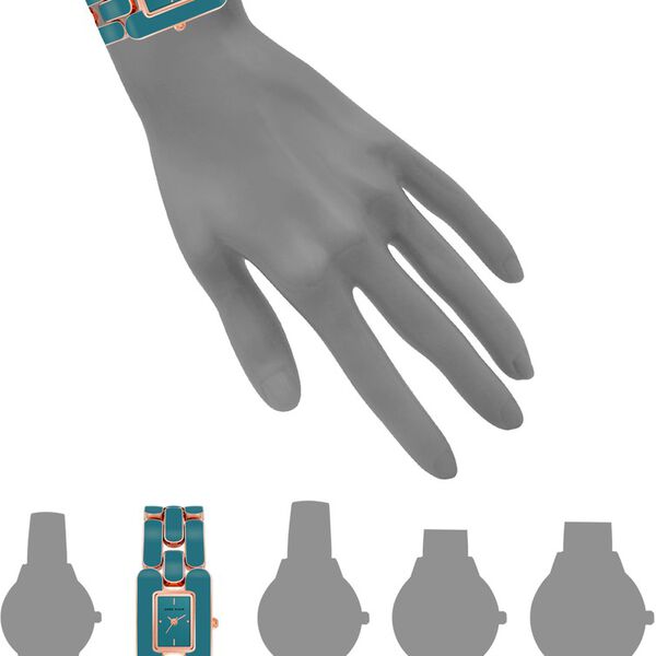 Anne Klein Quartz Analog Teal Dial Plastic Strap Watch for Women - image number 3