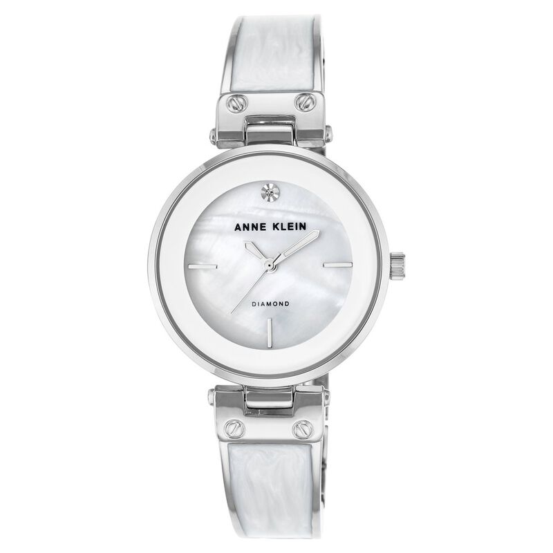 Anne Klein Quartz Analog White Dial Metal Strap Watch for Women