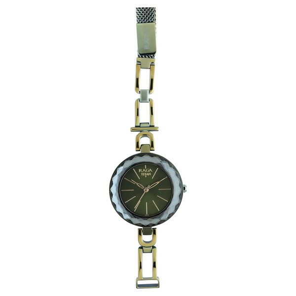Titan Raga Facets Gun Dial Women Watch With Stainless Steel Strap - image number 1