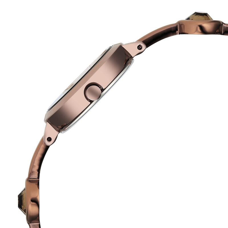 Titan Raga Viva Quartz Analog Rose Gold Dial Brown Metal Strap Watch for Women - image number 3