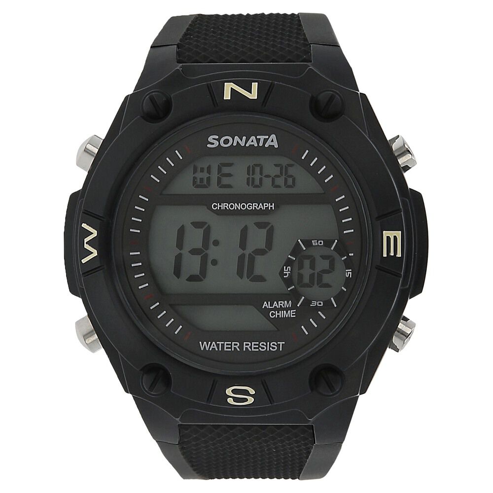 Buy Online SF Digital Dial Plastic Strap Watch for Men ns77033pp04 Titan