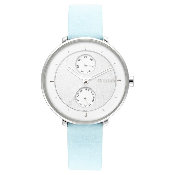 Titan Pastel Dreams Silver Dial Analog Leather Strap Watch for Women - image number 1
