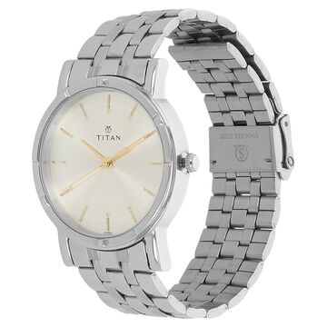 Titan Karishma Quartz Analog Silver Dial Silver Stainless Steel Strap Watch For Men