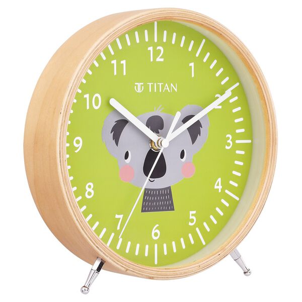 Titan Wooden Shelf Clock for Kids with a Koala Cartoon Print on Dial - image number 2