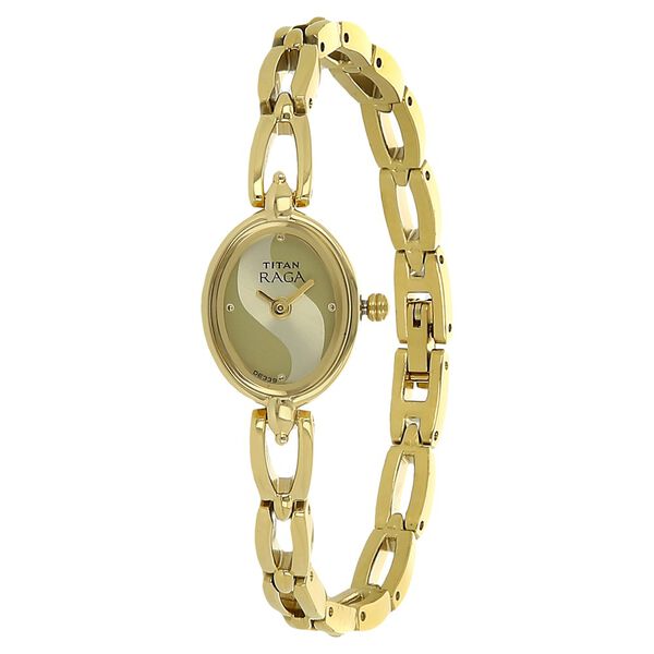 Titan Raga Champagne Dial Women Watch With Metal Strap - image number 1
