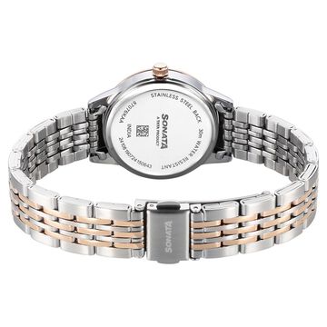 Sonata Wedding Quartz Analog Blue Dial Stainless Steel Strap Watch For Women