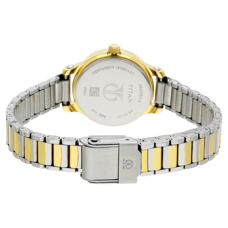 Titan Quartz Analog Silver Dial Stainless Steel Strap Watch for Women - image number 4