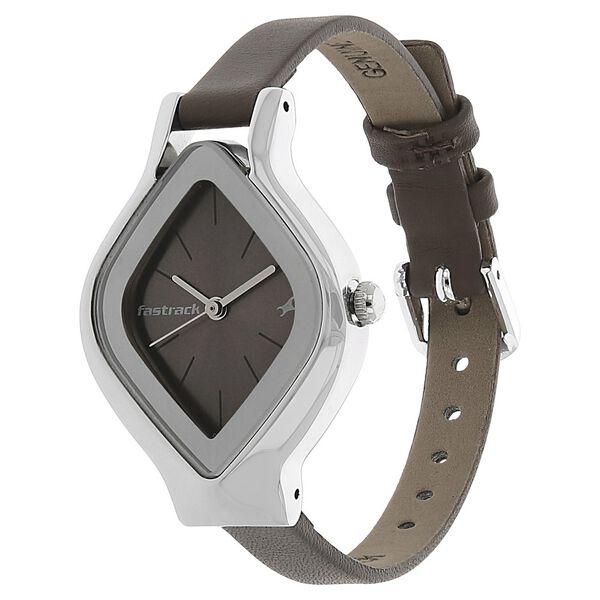 Fastrack Quartz Analog Brown Dial Leather Strap Watch for Girls - image number 1