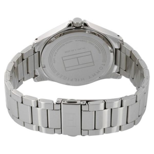 Helios Quartz Analog Black Dial Silver Stainless Steel Strap Watch For Men - image number 2