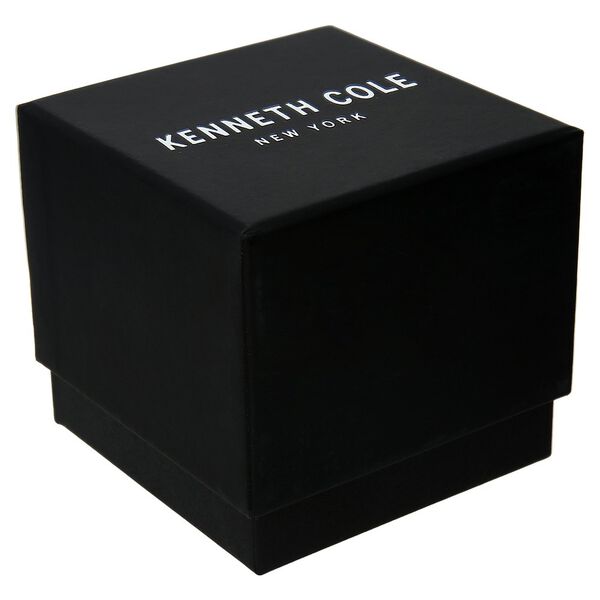 Kenneth Cole Mechanical Hand Wound Analog Mechanical Black Round Dial Black Leather Strap Watch For Men - image number 5